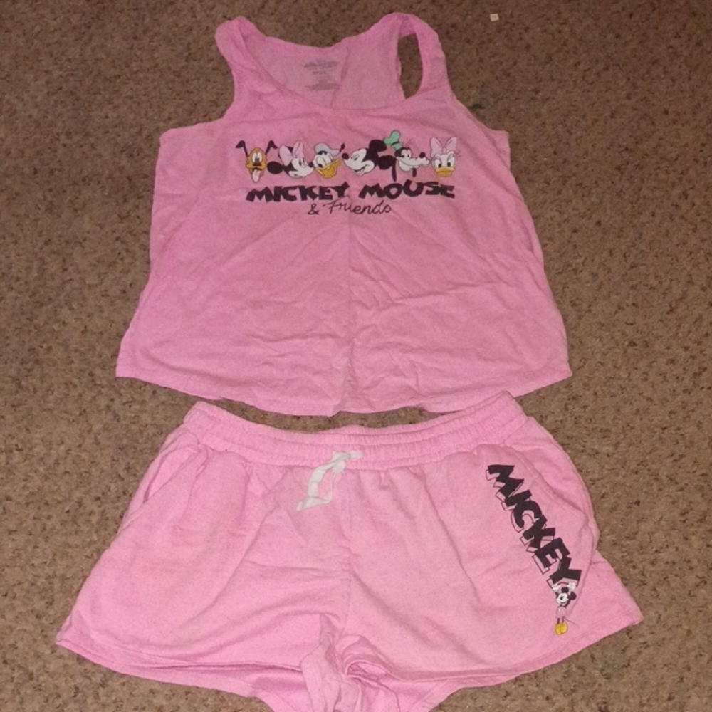 Disney Pink Mickey Mouse & Friends Pajama Set